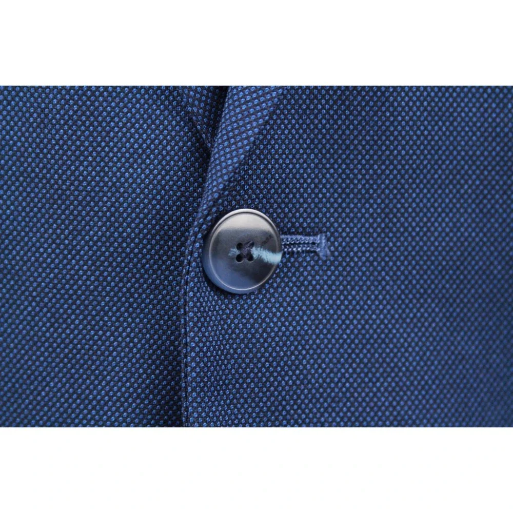 Nautica Men's 2-Pc Suit Blue Birdseye Jacket 36R Blazer Pants 30Wx32L